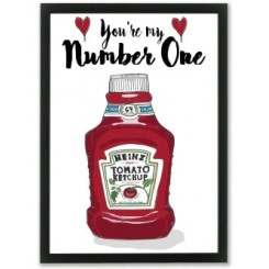 Mouse & Pen illustration A4 - Heinz - You're my number one