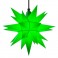 Adventsstjerne, plast, 40 cm, usamlet, grøn (Kan bruges udendørs)