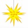 Adventsstjerne, plast, 130 cm, usamlet, gul (Kan bruges udendørs)