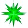 Adventsstjerne, plast, 13cm, samlet, grøn (LED)