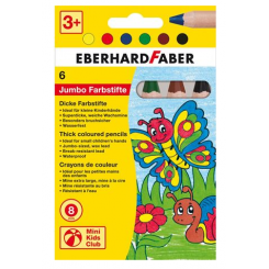 EberhardFaber Jumbo Farveblyanter 6 stk.