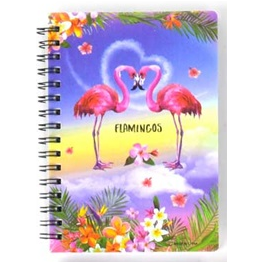 Notesbog, 11x15cm, Flamingo par