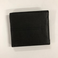Læderpung/kortholder, sort