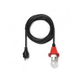 5 m sort ledning m/LED pære - til udendørs brug til 40 og 68 cm (Passer til rød)