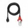5 m sort ledning m/LED pære - til udendørs brug til 40 og 68 cm (Passer til rød)