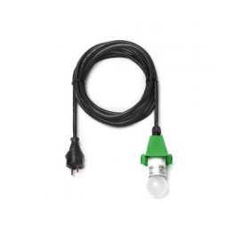 5 m sort ledning m/LED pære - til udendørs brug til 40 og 68 cm (Passer til grøn)