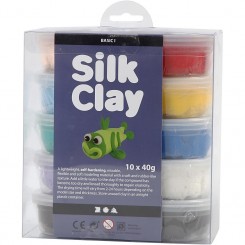 Silk Clay®, ass. farver, basis 1, 10x40g