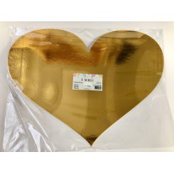 Hjerte til æresport, guld, 48x35 cm