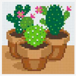 Pixelsæt - Kaktus