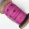 Bomuldsbånd, 15mm, pink med prikker, 3m