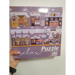 Relax puzzle 1000 brikker, huse
