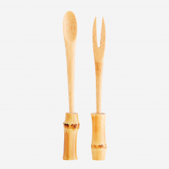 Bambus ske og gaffel