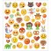 Stickers, ark 15x16,5 cm, 46 stk., emojis, 1ark
