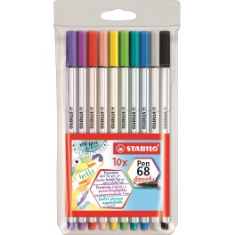 Stabilo Pen 68 Brush, 10 stk.