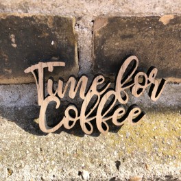 Mini træ skilt - Time for coffee