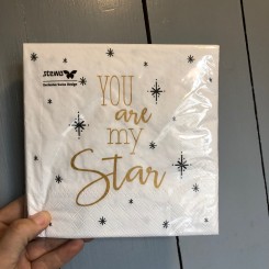 Servietter 33x33cm, 3 lags, You are my star