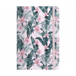 Notebook Deluxe A5, pink jungle