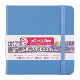 Sketch- og notesbog, 12x12cm, Lake Blue