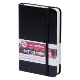 Sketch- og notesbog, 9x14cm, Black