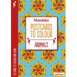 Mandalas postkort til at farvelægge ANIMALS