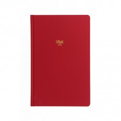 Letts of London notesbog, linieret, rød