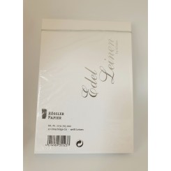 Rössler Edelbütten kuverter, 20 stk., C6, linen, hvid