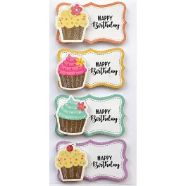 Rössler klistermærker, Cup Cakes Happy Birthday