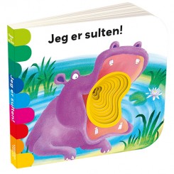 Regnbuebog Jeg er sulten (papbog med 11 kighuller)