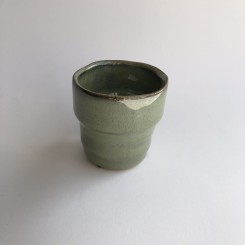 Fyrfadsstage, keramik, grøn