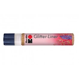 Marabu Glitter Liner, 25 ml, Rødguld
