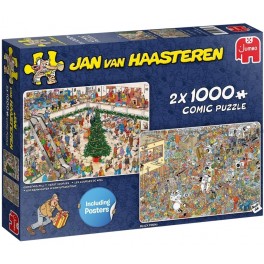 Puslespil Jan van Haasteren, Christmas Mall, 2 i 1, 1000 brikker