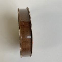 Satinbånd, bronze, 12mm.  5 M