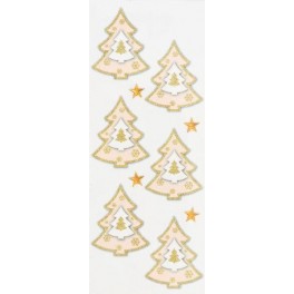 Rössler klistermærker, Juletræer med guld og stjerner