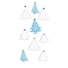 Rössler klistermærker, Juletræer i hvid og blå