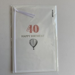 Artebene kort -Happy birthday, 40