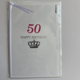 Artebene kort -Happy birthday, 50 pink