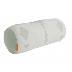 Cylinder pude, mint/hvid