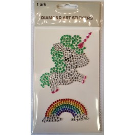 Diamond Art Stickers, Enhjørning og regnbue