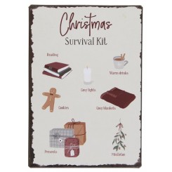 Metalskilt Christmas Survival Kit 