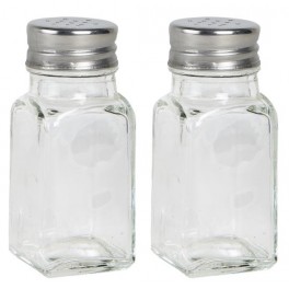 Salt og peberstrøer i glas 