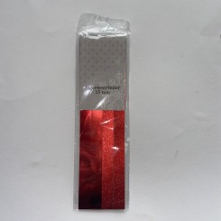 Stjernestrimler 15 mm, rød metalic