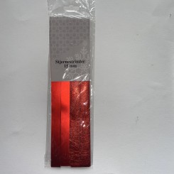 Stjernestrimler 15 mm, rød rustik