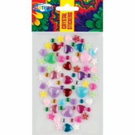 Centrum Crystal Stickers, blomster og hjerter