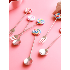 Lollipop gaffel, sølv
