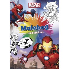 Marvel malebog med stickers