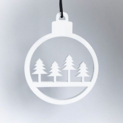 RYBORG Ornament, Julekugle m. juletræer