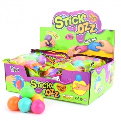 Squeeze Sticky Wall Ball, 4 cm, 6 stk.