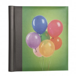 Fotoalbum / Scrapbog, grøn med balloner