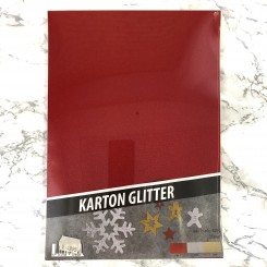 Karton Glitter, A4, 180 g, 15 ark, 3 farver