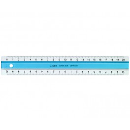 Linex plast lineal, Anti Slide, 20 cm, blå